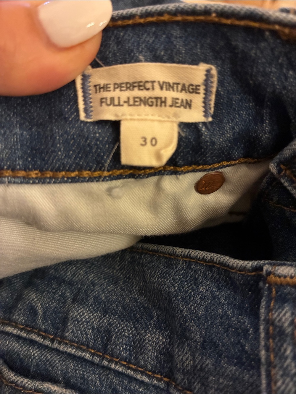 Madewell The Perfect Vintage Jean Straight Medium Wash Women’s 30 Stretch denim - Picture 5 of 14